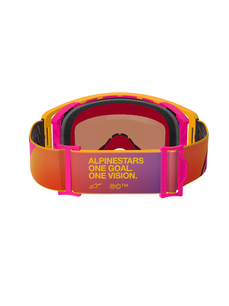 Alpinestars Supertech Corp MX Goggles Yellow/Pink Mirror Red