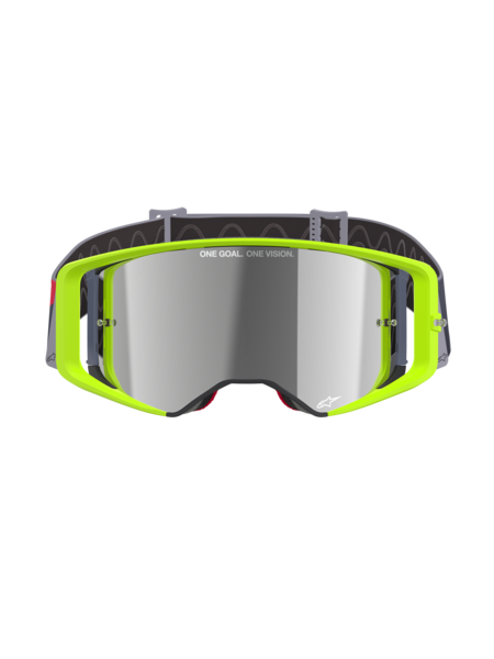 Alpinestars Supertech Corp MX Goggles Yellow/Red Mirror Silver