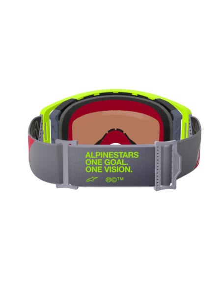 Alpinestars Supertech Corp MX Goggles Yellow/Red Mirror Silver