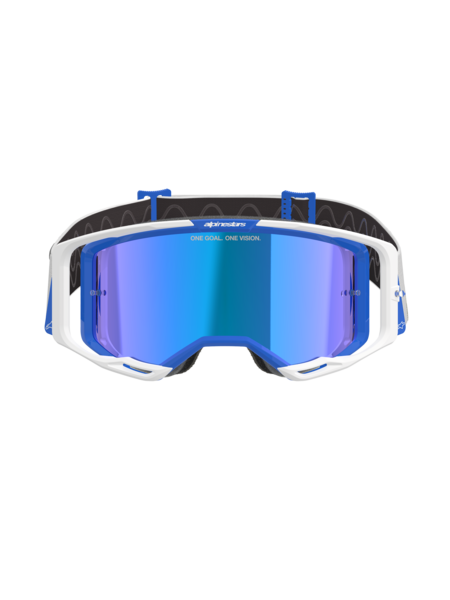Alpinestars Vision 8 Corp MX Goggles Blue/White Mirror Blue
