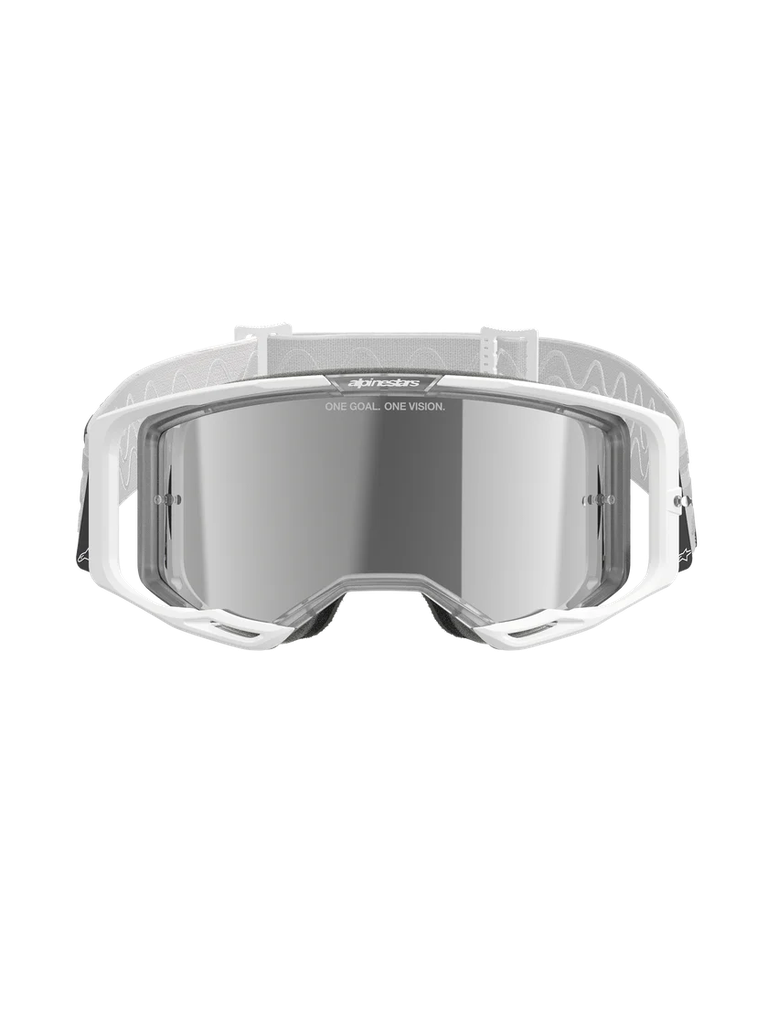 Alpinestars Vision 8 Corp MX Goggles White Mirror Silver