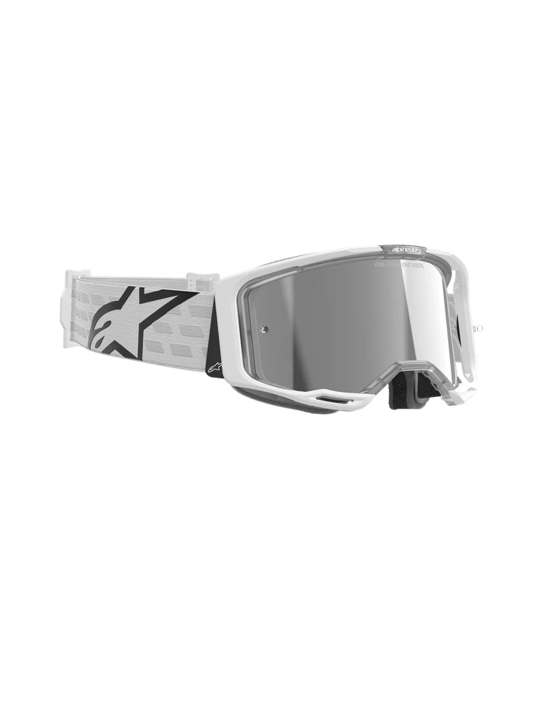Alpinestars Vision 8 Corp MX Goggles White Mirror Silver