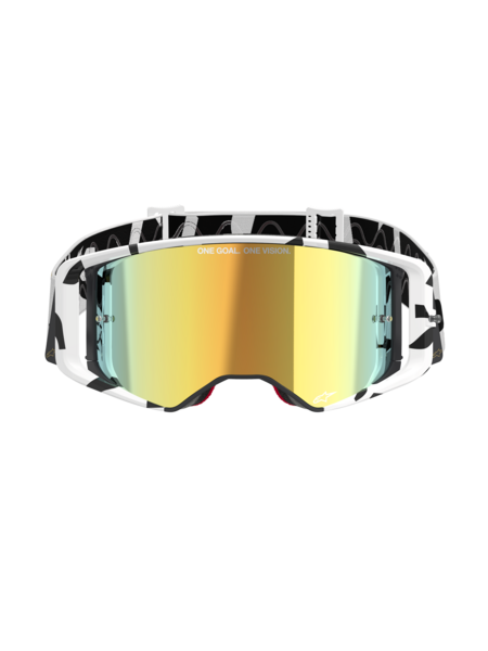 Alpinestars Supertech Corp Goggles White/Gold Mirror Gold