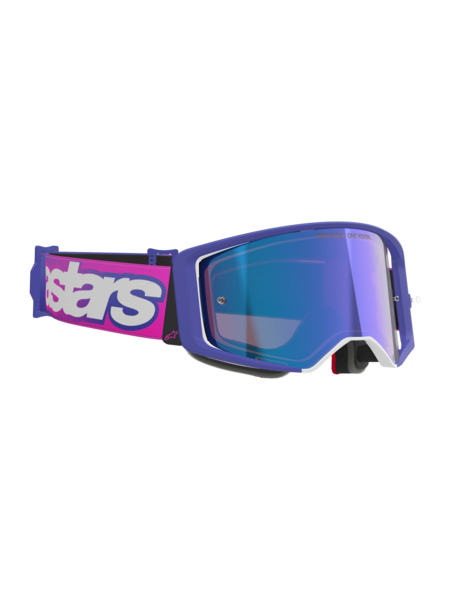 Alpinestars Supertech Vista Goggles Purple/Pink Mirror Blue