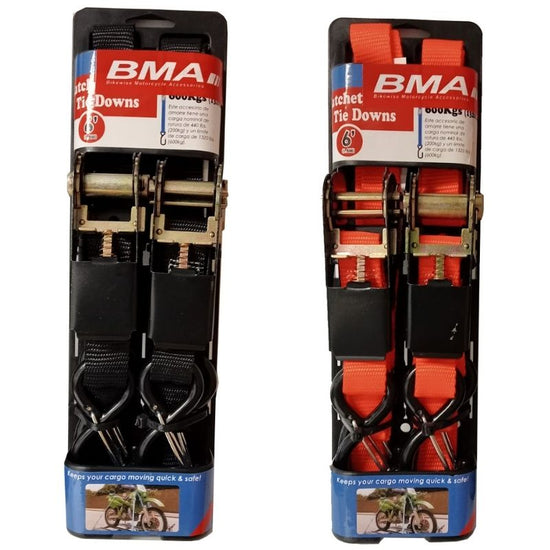 BMA Tie Down Ratchet Snaphook & Keep Orange 2pc