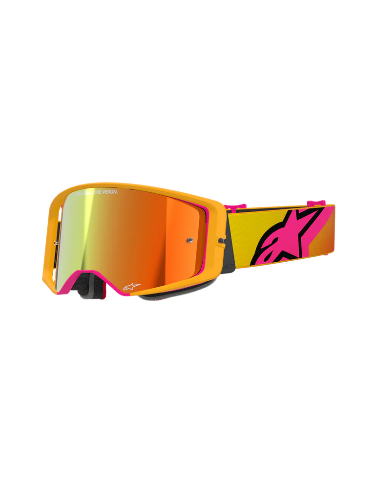 Alpinestars Supertech Corp MX Goggles Yellow/Pink Mirror Red