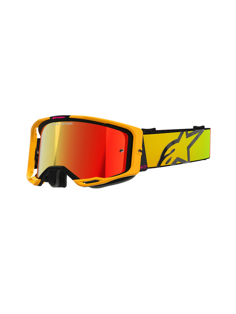 Alpinestars Vision 8 Corp MX Goggles Yellow/Pink Mirror Red