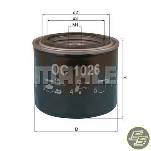 [MAH-OC1026] Mahle Oil Filter OC1026
