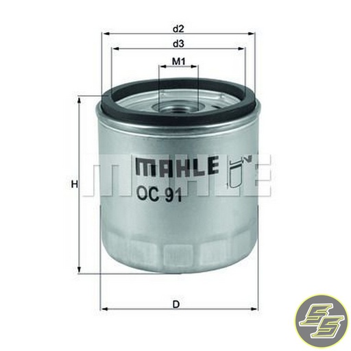 [MAH-OC91] Mahle Oil Filter OC91