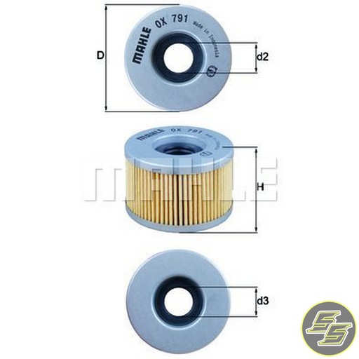 [MAH-OX791] Mahle Oil Filter OX791
